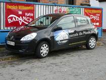Renault Clio als Werbetrger fr das Fitnesszentrum BALANCE in Kahla, 05.11.2009
