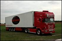 HARTMANN-SPECIAL No5: SCANIA TOPLINE \8/ R580(?) der Fleischwarenfabrik Hartmann aus Warendorf. (07.10.2009)

