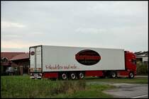 SCANIA TOPLINE \8/ R580(?) der Fleischwarenfabrik Hartmann aus Warendorf. (07.10.2009) 

