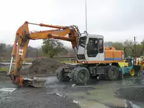 Fiat FH 150 W2 steht auf einer Baustelle s�dlich von Saalfeld
