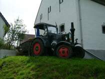 35er Lanz Bulldog auf dem Gelnde des 4Seitenhofes in Bocka.