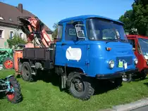 Robur Allrad mit Heckladekran beim Bulldogtreffen in Burkhardtsdorf