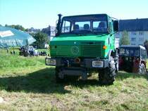 Auch ein restauriertrer Unimog war bei m Bulldogtreffen in Burkhardtsdorf dabei