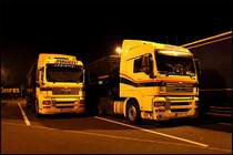 ALBERS: Zwei MAN TGA 18.430XLX  D20 CommonRail  von Albers Logistik aus Brake. (28.09.2009)