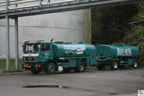 MAN / Roman F 90 19.403 Tankzug des Schweizer Unternehmens  Fry , aufgenommen am 8. Oktober 2009 in Arth-Goldau.