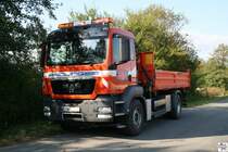 MAN des Unternehmens  Rdlinger , aufgenommen am 27. September 2009 bei Neukenroth im Landkreis Kronach.