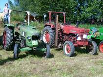 Fendt und Mc Cormic standen beim Bulldogtreffen in Burkhardtsdorf auf der Wiese hinter der Topfmarktscheune