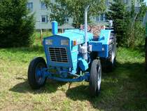 Dieser etwas eigenartig aussehende Pionier(evtl.Mnch) war beim Burkhardtsdorfer Bulldogtreffen zu sehen