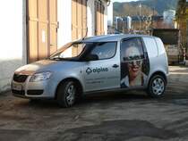 Skoda Roomster eines Gartenbaubetriebes am 19.11.2009 in der Nhe von Jena