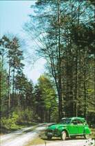 Das ist mein ( leider ehemaliger ) 2 CV4 mit 23 PS, den ich Ende der 70er Jahre fuhr, als ich in Gro�ohrenbronn wohnte. Die Aufnahme ist entstanden im Dentleiner Forst.
Das damalige Kennzeichen AN - EM 110