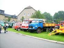 Barkas und Robur feuerwehr und ein Mercedes Haubenlaster beim Bulldogtreffen in Burkhardtsdorf 2007