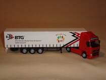 Herpa-Modell / Auflieger der Spedition BTG