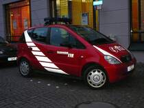 MB A-Klasse der Fuldaer Feuerwehr steht am 16.12.2009 in der Fuldaer Innenstadt