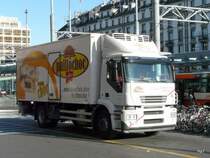 Iveco Lastwagen unterwegs in der Stadt Genf am 11.12.2009