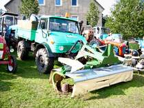 Unimog mit Krone Schneidwerk beim Bulldogtreffen in Burkhardtsdorf 2007. 
