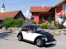 Schn herausgeputzt hat sich diese VW-Kfer zur Oldtimerrundfahrt in Reichersberg;090809
