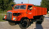 Horch H3A Einsatz - LKW der Feuerwehr der DDR, Fahrzeug des Landesfeuerwehrmuseums M-V in Meetzen, fotografiert bei einer Vorstellung in Meetzen 2007