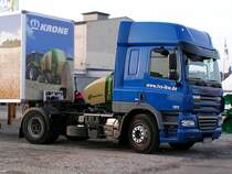 DAF CF85-460 bei der Abholung des bereitgestellten KRONEaufliegers nach der Landwirtschaftsmesse in Ried i.I.;090915