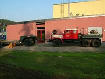 Die russ.Kraz Zugmaschine diente in ihren frheren Leben als Zugfahrzeug fr schwere Plattenanhnger.Aufgenommen am Abend des 10.Bulldogtreffens in Burkhardtsdorf 2007 
