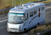 Wohnmobil  Flair  unterwegs auf der A 61 Richtung S�den - 15.12.2009