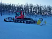 Eisberarbeitungsmaschine im Skigebiet Vierly Vinterland in Rauland, Norwegen. Aufgenommen am 30.12.09.