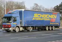 MB Actros 1844  Sch�chen International  am 07.01.2010 in Euskirchen.