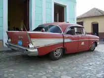 Noch ein 57er Chevy Bel Air in Trinidad auf Kuba am 06.04.2009.