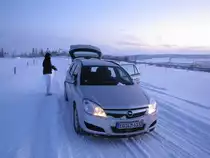 Astra H Caravan am Flugplatz Laucha; 02.01.2010