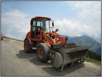 Dieser Radlader stand am 20.07.2007 beim Bahnhof auf der Rigi-Kulm in der Schweiz.