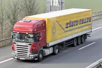 Scania R 420 Euro5,  Knig-Trans , A61 bei Rheinbach 08.02.2010