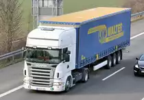 Scania R 420 -  Walter Transport , A61 bei Rheinbach 08.02.2010