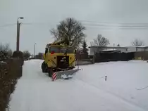 Der ADK 70 des SEM Chemnitz-Hilbersdorf als Schneepflug am 13.02.2010