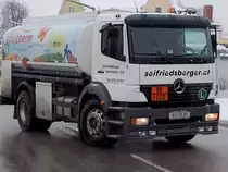 MB wirbt auf seinem Tankaufbau fr Schwefelfreies Heizl;100212