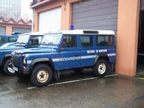 Einen Land Defender einer Gebirgsbrigade am 19/02/10.