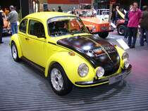 VW Kfer-Sonderserie gelb-schwarzer Renner von 1973. Es wurde lediglich 3.500 Exemplare produziert. 27.03.2008 Technoclassica