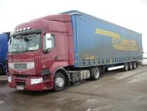 Renault-Sattelzug am 20.Februar 2010 in Bergen/Rgen.