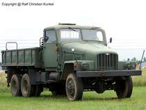IFA G 5 Pritschenwagen (Metall) - Mannschafts- und Materialtransport, NVA - fotografiert beim Militr- und Nutzfahrzeugfahrzeugtreffen am Flugplatzmuseum Cottbus am 18.07.2009 - Copyright @ Ralf Christian Kunkel