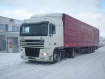 Dieser DAF-LKW kam am 03.Februar 2010 in Bergen/Rgen einfach nicht mehr weiter.