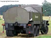 IFA G 5 Tankwagen fr 4.000 Liter Trinkwasser - NVA, Allrad, VEB Kraftfahrzeugwerk  Ernst Grube  Werdau - fotografiert beim Militr- und Nutzfahrzeugfahrzeugtreffen am Flugplatzmuseum Cottbus am 18.07.2009 - Copyright @ Ralf Christian Kunkel 