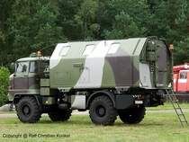 IFA L 60 1218 4x4 ND LAK - leicht absetzbarer Koffer, NVA, Allrad, Flecktarn - fotografiert beim Militr- und Nutzfahrzeugfahrzeugtreffen am Flugplatzmuseum Cottbus am 18.07.2009 - Copyright @ Ralf Christian Kunkel 