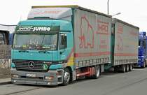 MB Actros 1840 Hngerzug,  IHRO-Jumbo-Transporte , Euskirchen 20.02.2010