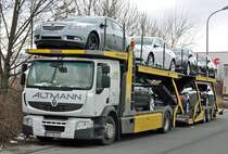 Renault 450 DXi Euro5 Autotransporter, Spedition Altmann, Euskirchen 20.02.2010