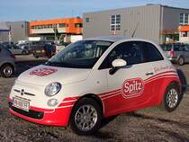 FIAT500 von SPITZ ist am Messeglnde in Ried i.I. vorgefahren;100227