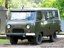 UAZ 452 - Allrad, Sowjetarmee, CA, lief auch bei der NVA - fotografiert am 23.05.2009 beim Milit�rfahrzeug-Treffen, St. Barbara Halle, Altes Lager/J�terbog im Land Brandenburg - Copyright @ Ralf Christian Kunkel 
