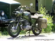 MZ TS 250 A - Meldekrad der NVA - fotografiert am 23.05.2009 beim Milit�rfahrzeug-Treffen, St. Barbara Halle, Altes Lager/J�terbog im Land Brandenburg - Copyright @ Ralf Christian Kunkel 