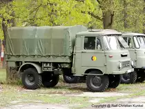 Robur LO 1801 A - Pritschenwagen f�r Mannschafts- und Materialtransport, NVA - fotografiert am 18.04.2009 beim Milit�rfahrzeug-Treffen W�nsdorf/Waldstadt - Copyright @ Ralf Christian Kunkel 