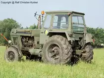 Fortschritt ZT 300 - Zugtraktor, Schlepper, Radzugmittel, NVA, recht seltenes Armeefahrzeug, Produktion Sch�nebeck, Einsatz auch bei den Grenztruppen - Fahrzeug befindet sich im Bestand des Vereins f�r Milit�rhistorische Rad- und Kettenfahrzeuge Torgau - fotografiert zum  Tag der Begegnung  am 31.05.2008 


