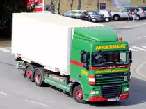 DAF_XF105.460 der Sped.Angermayr rast mit einem neutralen WAB Richtung Firmenzentrale;100319