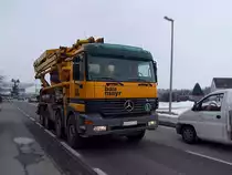 ACTROS 3240 begibt sich nach getaner Zustellung wieder zum Firmeneigenen Mischwerk;100312