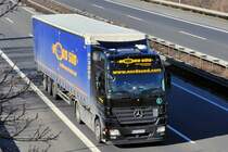 MB Actros 1844,  Nord Sd Speditionsgesellschaft  auf der A61 bei Rheinbach 08.03.2010